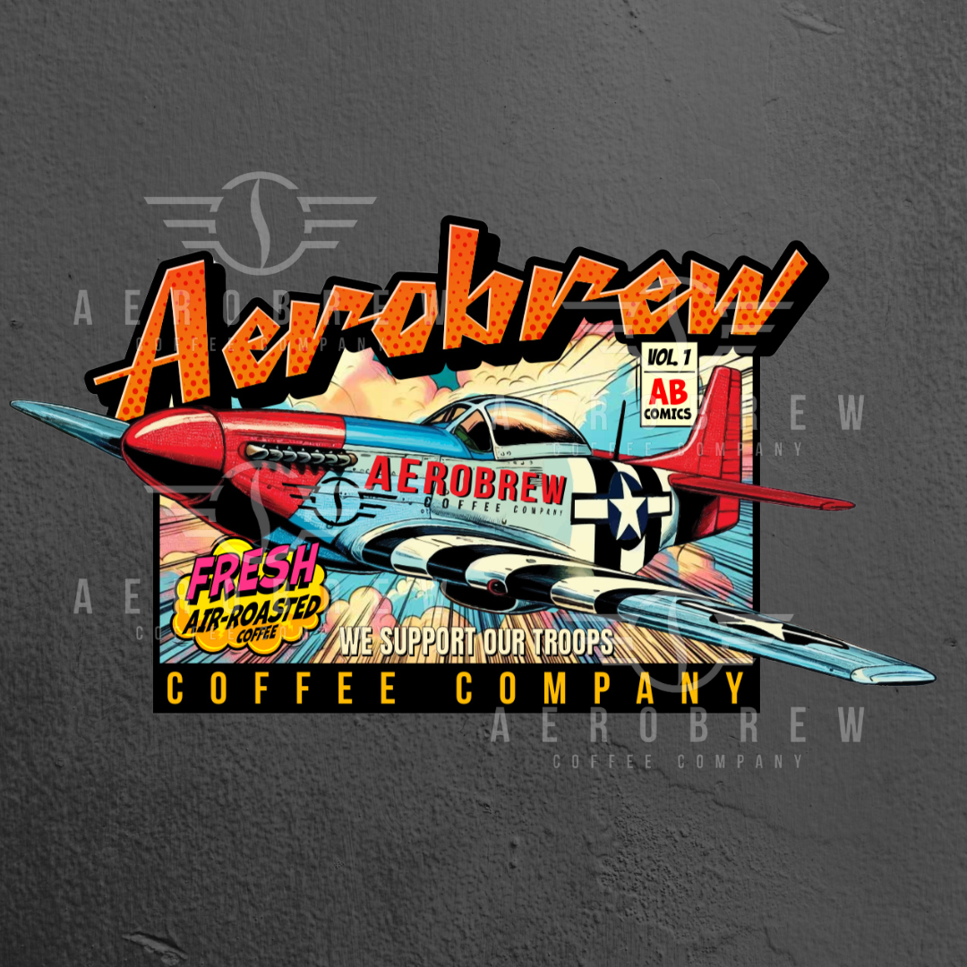 P-51 Mustang aviation coffee shirt