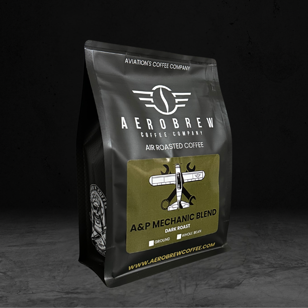 Aerobrew coffee bag on a dark background