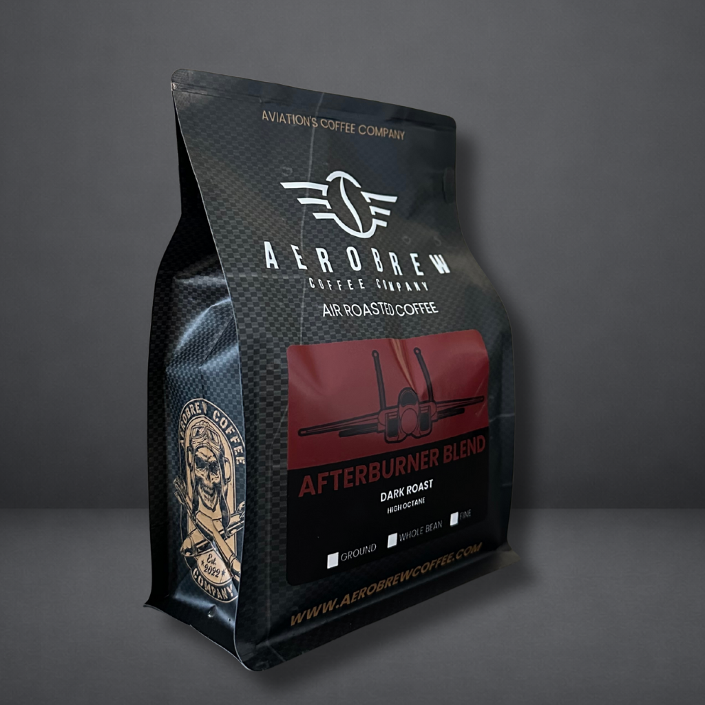 Aerobrew coffee bag on a gray background