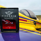 Aerobrew coffee package in front of a small airplane