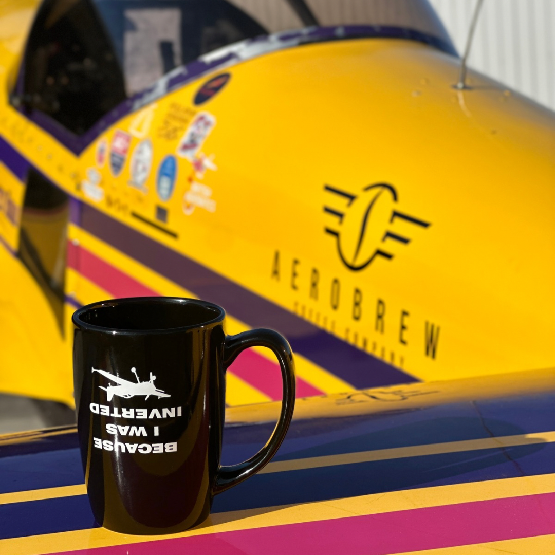 Aerobatic aviation coffee mug by aerobrew