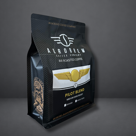 Aerobrew coffee bag on a gray background