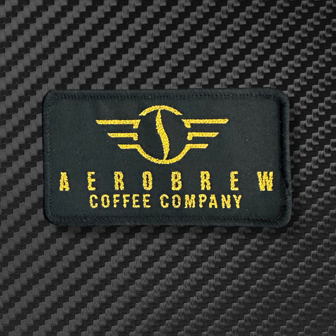 Aerobrew woven patch-aviation coffee 