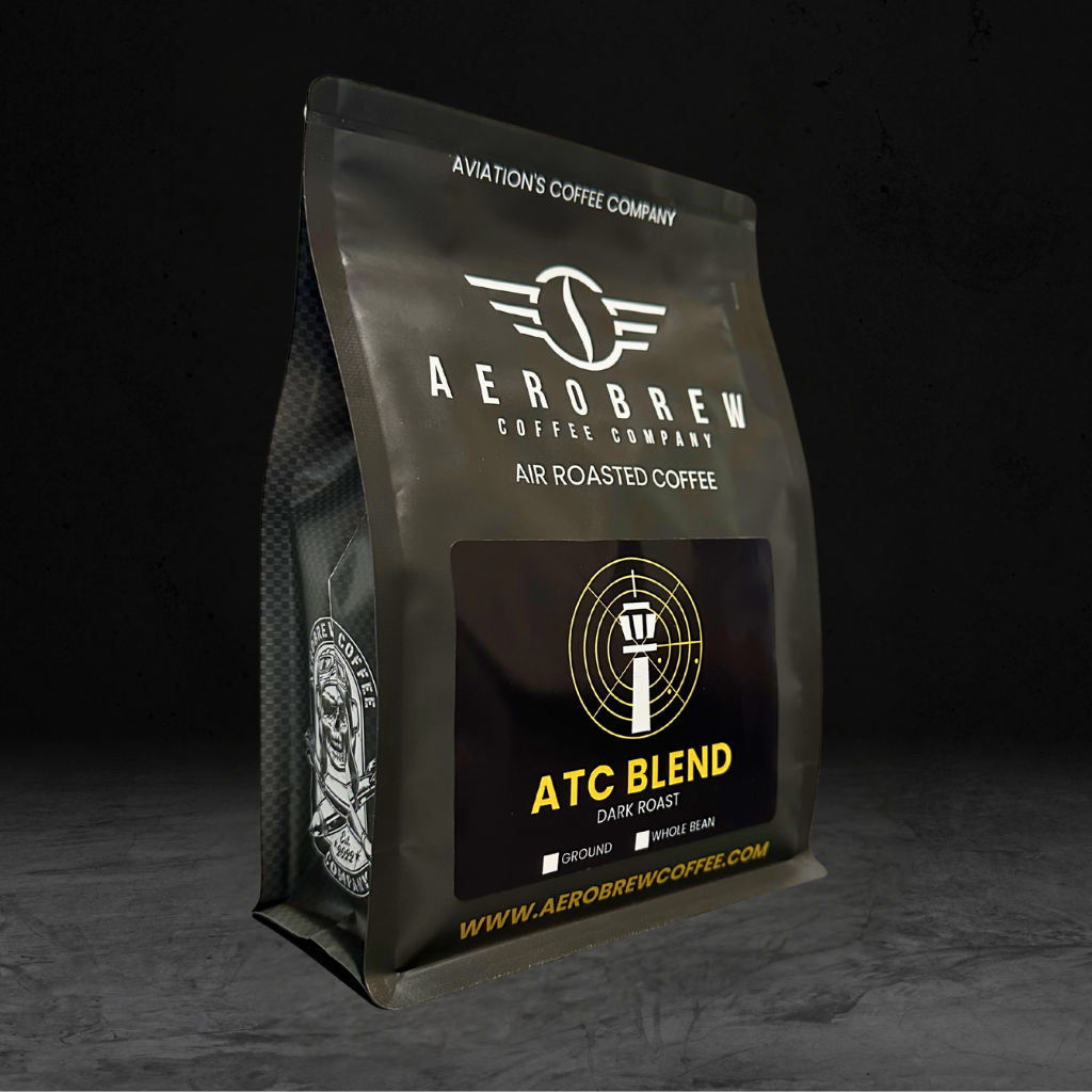 Aerobrew coffee bag on a dark background